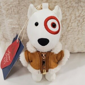 Universal Thread White & Brown Dog Keychain Bag Charm